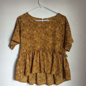 Yellow floral blouse!
